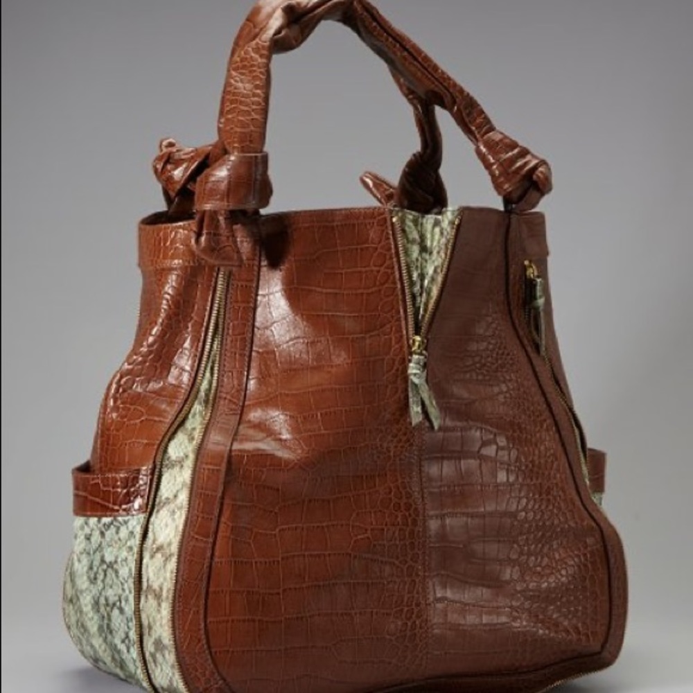 Vintage Reign Marky Genuine Leather Hobo Brown Bag